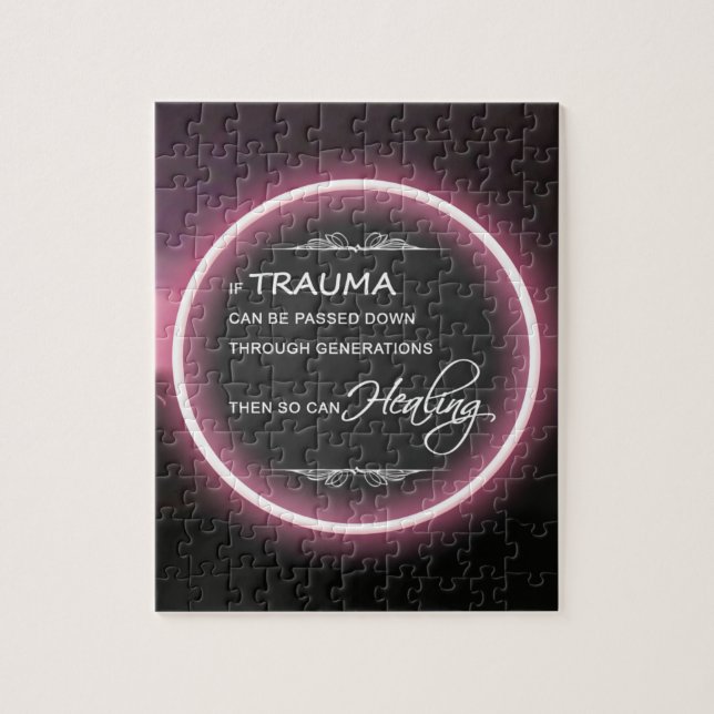 Puzzle Citation Lumineuse Noir Rose (Vertical)