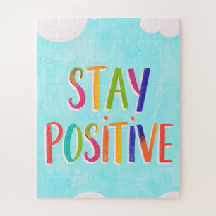 Puzzle Citation motivante peinte pour rester positive