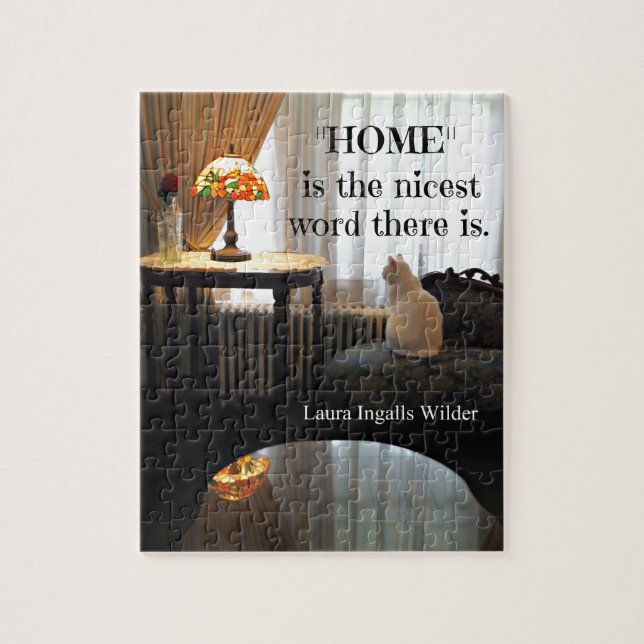 Puzzle Citation sur Home, par Laura Ingalls Wilder (Vertical)