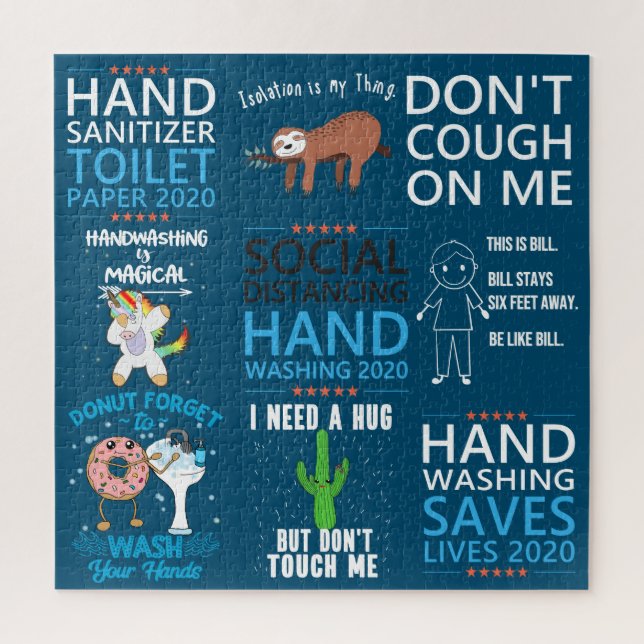 Puzzle Citations de quarantaine Distanciation sociale Lav (Vertical)