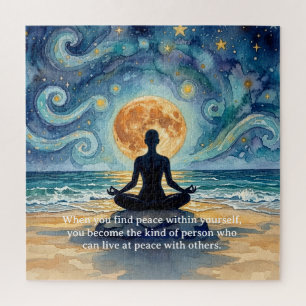 Puzzle Citations de yoga méditation ciel nocturne étoilé