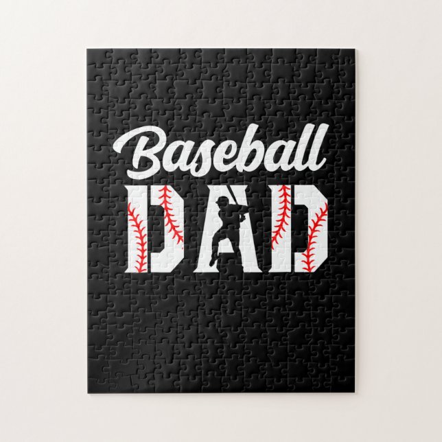 Puzzle Citations grand-père | Papa du baseball (Vertical)