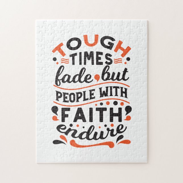 Puzzle Citations pour les moments difficiles mais la foi  (Vertical)