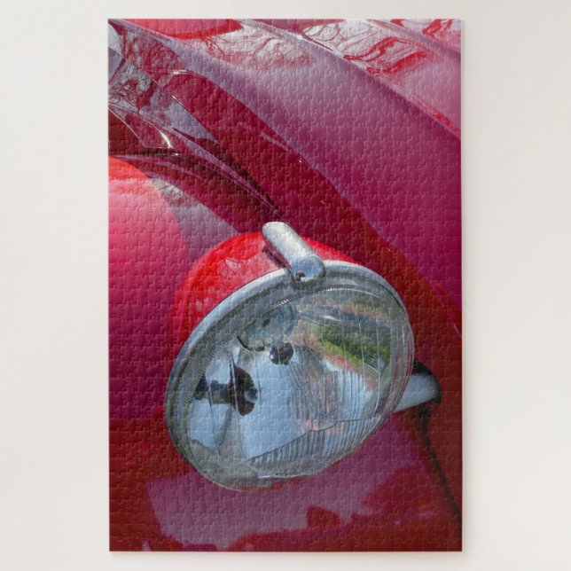 Puzzle Citroë 2CV, vintage french car. (Vertical)