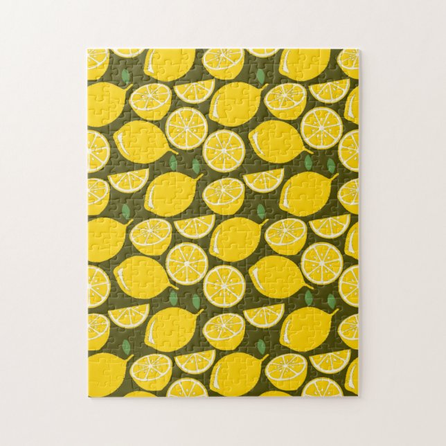 Puzzle Citron Jaune Moderne Amusant mignon (Vertical)
