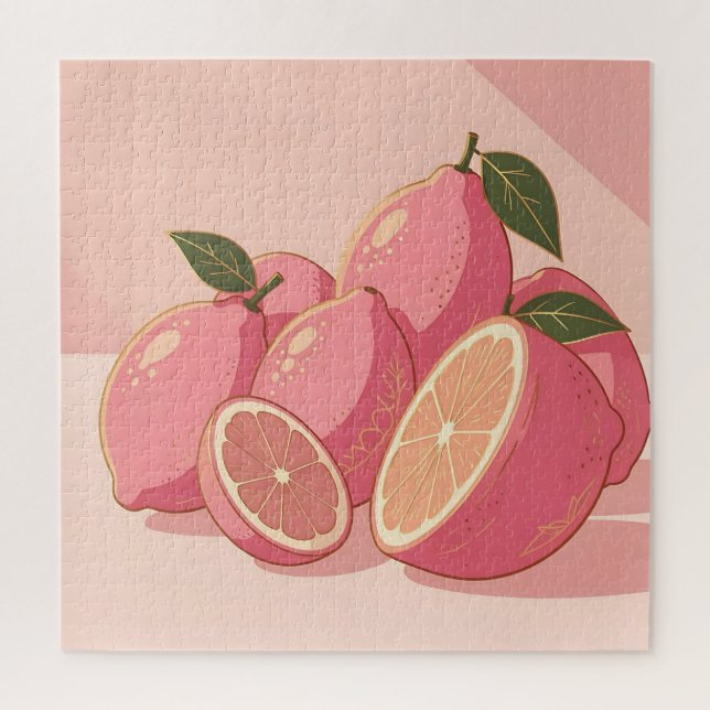 Puzzle Citron Rose Moderne Féminin (Vertical)