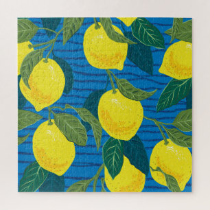 Puzzle Citrons Citrus : Vintage À Dessin À La Main Sans C