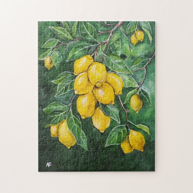 Puzzle Citrons dorés un jour d'hiver par Alfred Fox (Vertical)