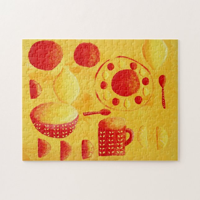 Puzzle Citrons et Oranges avec bols peinture (Horizontal)