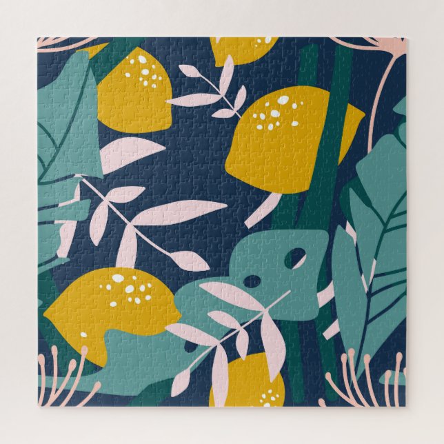 Puzzle Citrons frais : chevauchement Motif Vintage (Vertical)