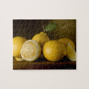 Puzzle citrons sur bois