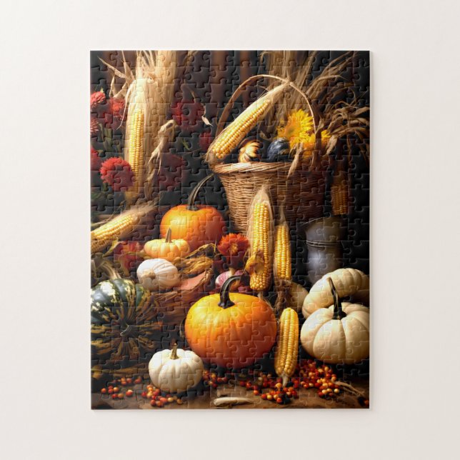 Puzzle Citrouille d'automne et casse-tête de récolte de m (Vertical)