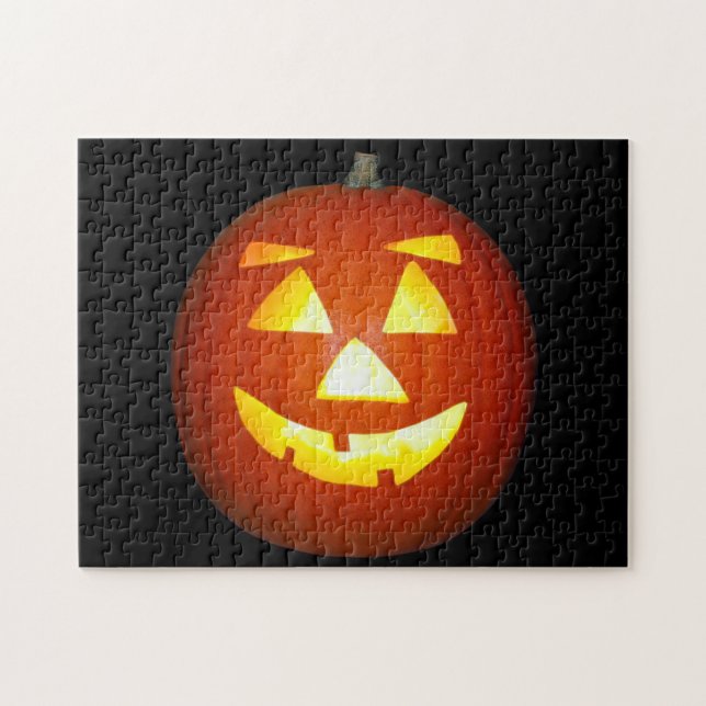 Puzzle Citrouille de Halloween Jack-o'-lantern (Horizontal)