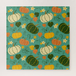 Puzzle Citrouille, feuille : motif végétal d'automne
