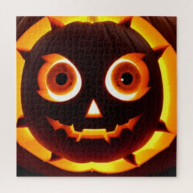 Puzzle Citrouille Jack-O'-Lantern lumineuse (Vertical)