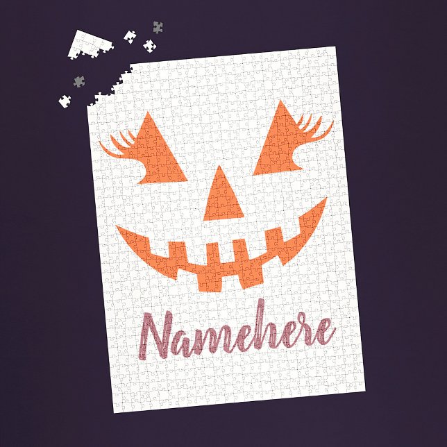 Puzzle Citrouille personnalisée Jack O Lantern Halloween  (Créateur téléchargé)