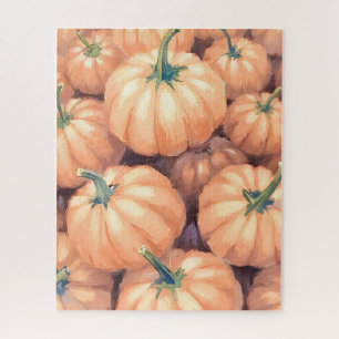 Puzzle Citrouilles Aquarelle Thanksgiving Halloween