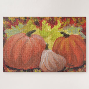 Puzzle Citrouilles de Thanksgiving #2 Automne Feuilles d'