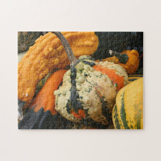 Puzzle Citrouilles décoratives colorées gros plan automne