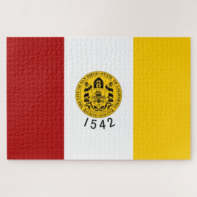 Puzzle City Flag of San Diego (California) (Horizontal)