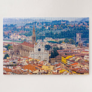 Puzzle Cityscape avec la basilique S. Croce, Florence, It