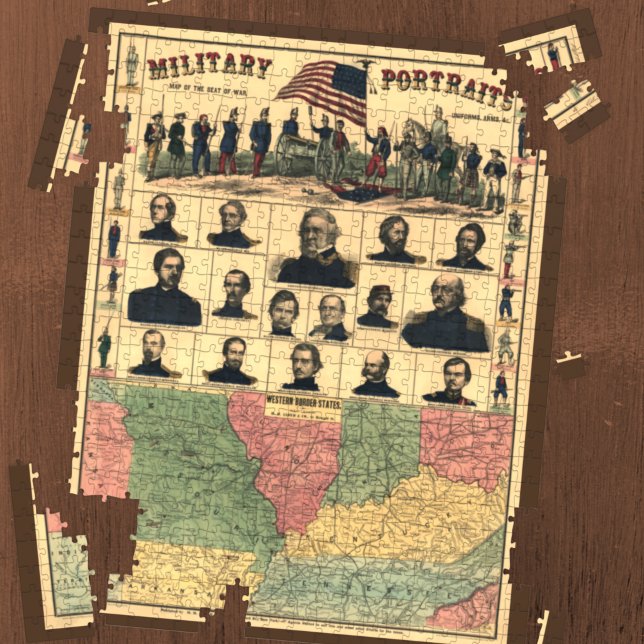 Puzzle Civil War Border Military Portraits 1861, Restored (Créateur téléchargé)