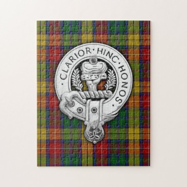 Puzzle Clan Buchanan Crest & Tartan (Vertical)