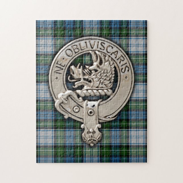 Puzzle Clan Campbell Crest & Dress Tartan (Vertical)
