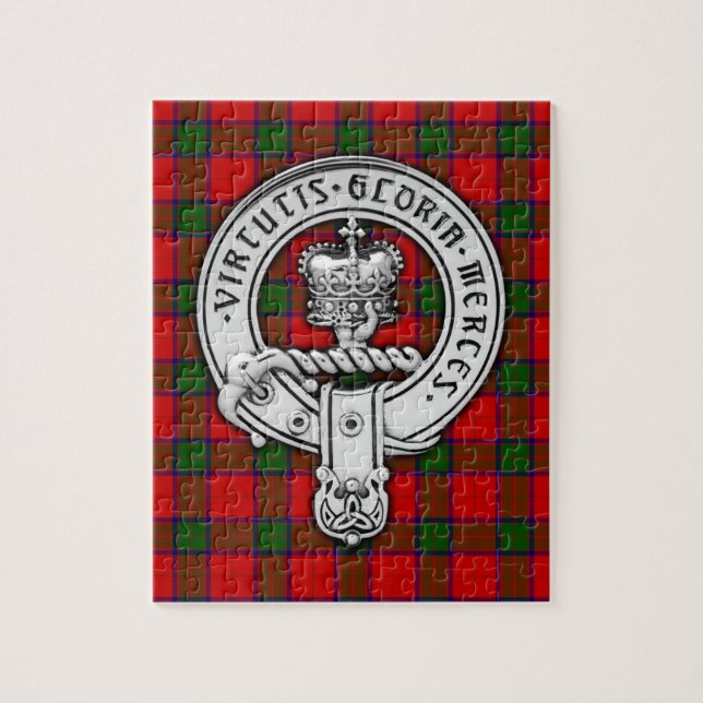 Puzzle Clan Donnachaidh (Robertson) Crest & Tartan (Vertical)