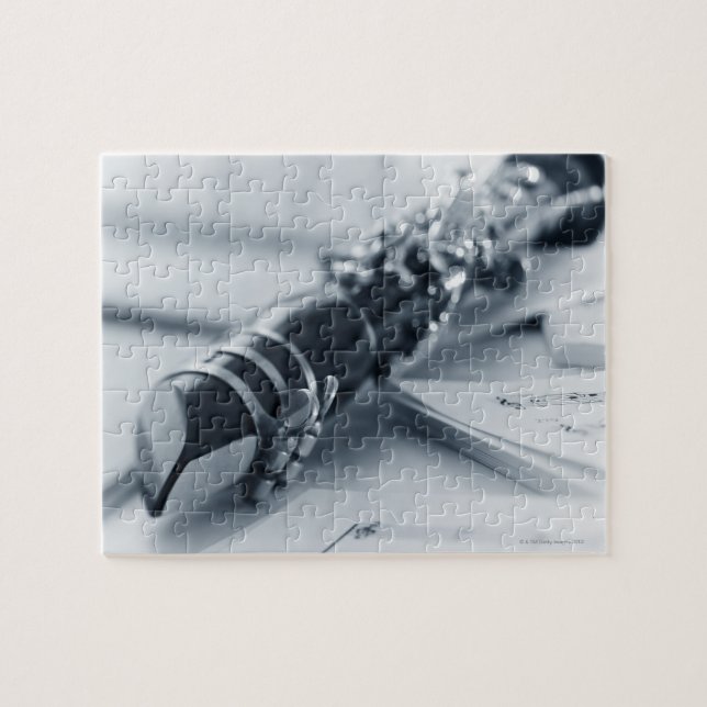 Puzzle Clarinet sur les feuilles de musique (Horizontal)