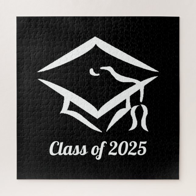 Puzzle Classe de graduation de 2025 BLKWHT Custom Année N (Vertical)