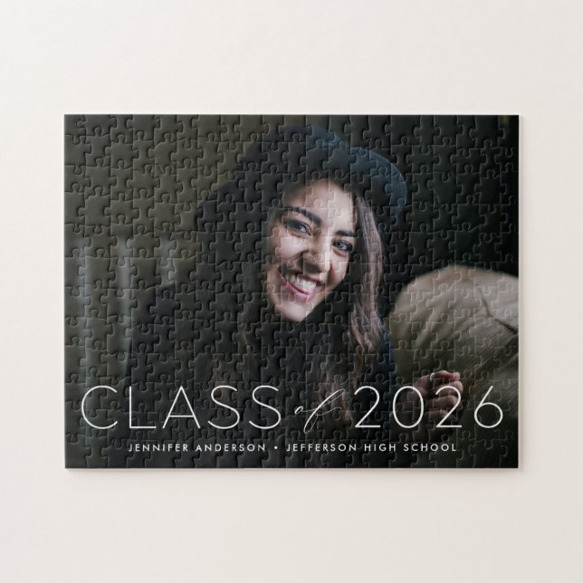 Puzzle Classe moderne de 2025 Superposition photo Graduat (Horizontal)