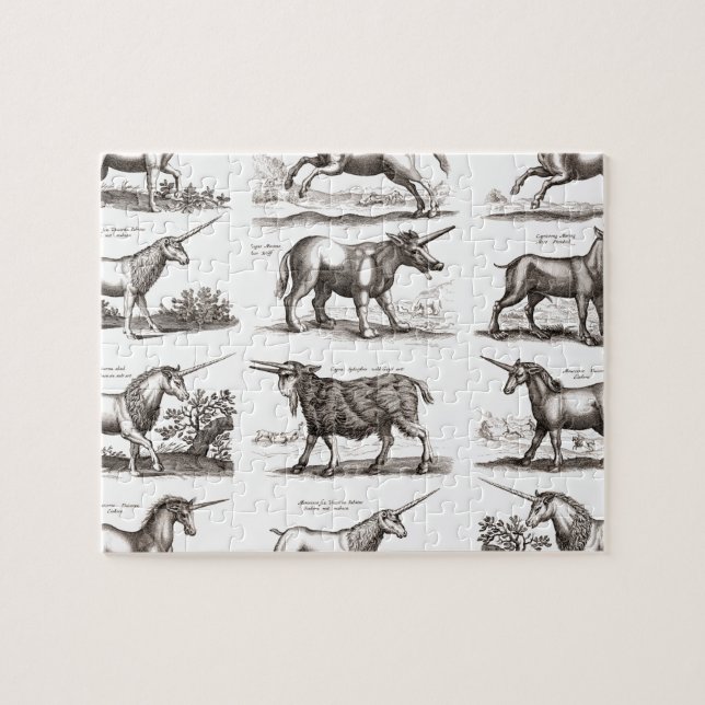 Puzzle Classique Unicorne Antique Mythique Magie Créature (Horizontal)