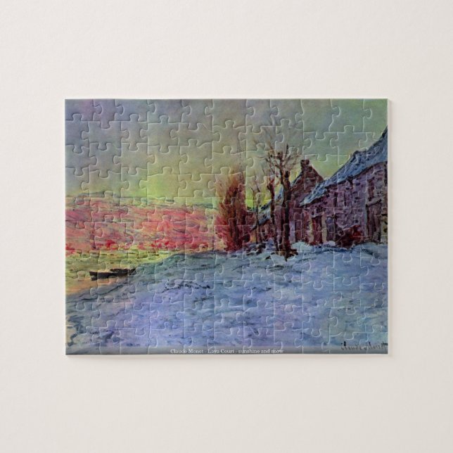 Puzzle Claude Monet - cour de lave - soleil et neige (Horizontal)