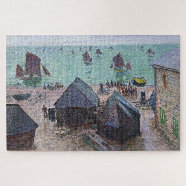 Puzzle Claude Monet Départ des bateaux Étretat (Horizontal)