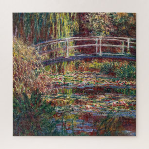 Puzzle Claude Monet - Eau Lily étang, Harmonie rose