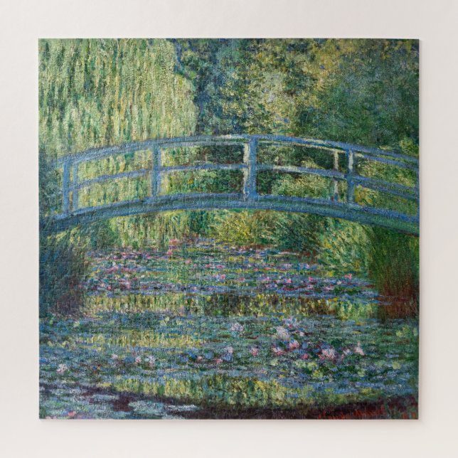 Puzzle Claude Monet - Eau Lily étang, Harmonie verte (Vertical)