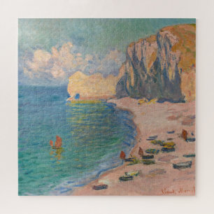 Puzzle Claude Monet - Etretat : Plage et Falaise d'Amont