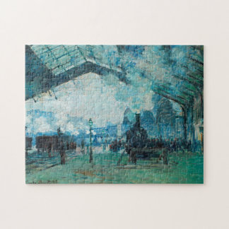 Puzzle Claude Monet France Train Railroad Travel Art
