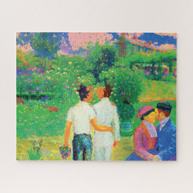 Puzzle Claude Monet Gay Lovers AI Généré (Horizontal)