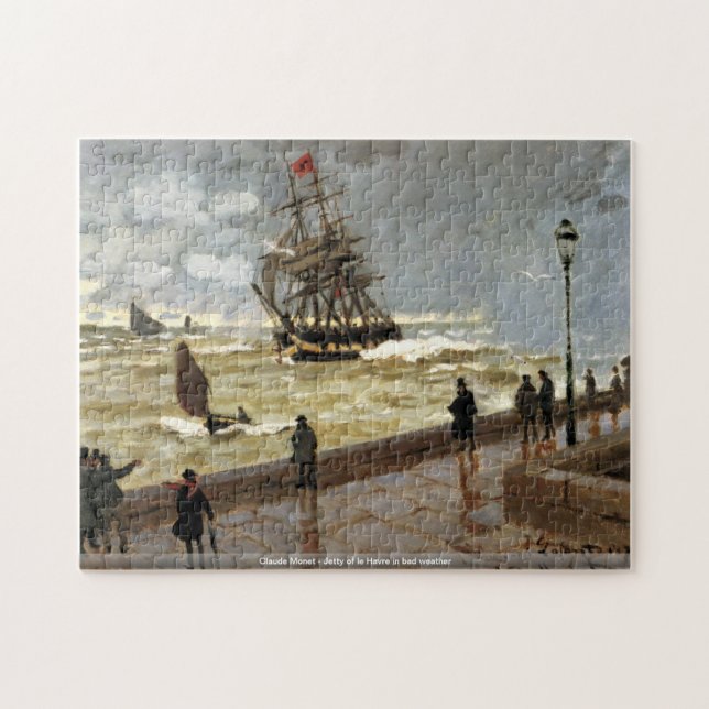 Puzzle Claude Monet - jetée du Havre en mauvais temps (Horizontal)