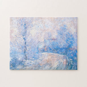 Puzzle Claude Monet : L'entrée à Giverny sous la neige