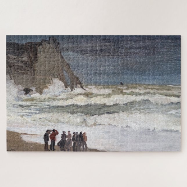 Puzzle Claude Monet - Mer agitée à Etretat (Horizontal)