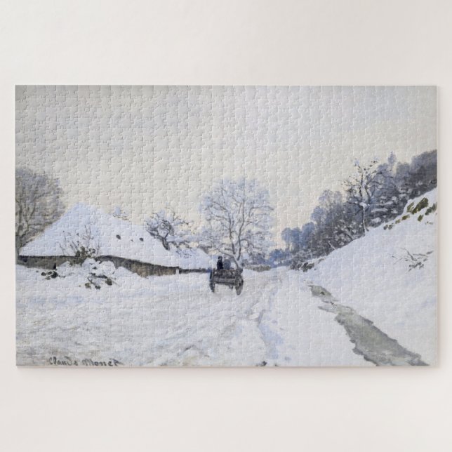 Puzzle Claude Monet - Panier sur la route des neiges à Ho (Horizontal)