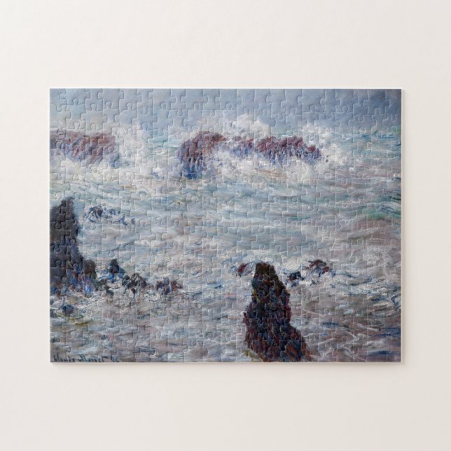 Puzzle Claude Monet - Tempête au large de la côte Belle-Î (Horizontal)