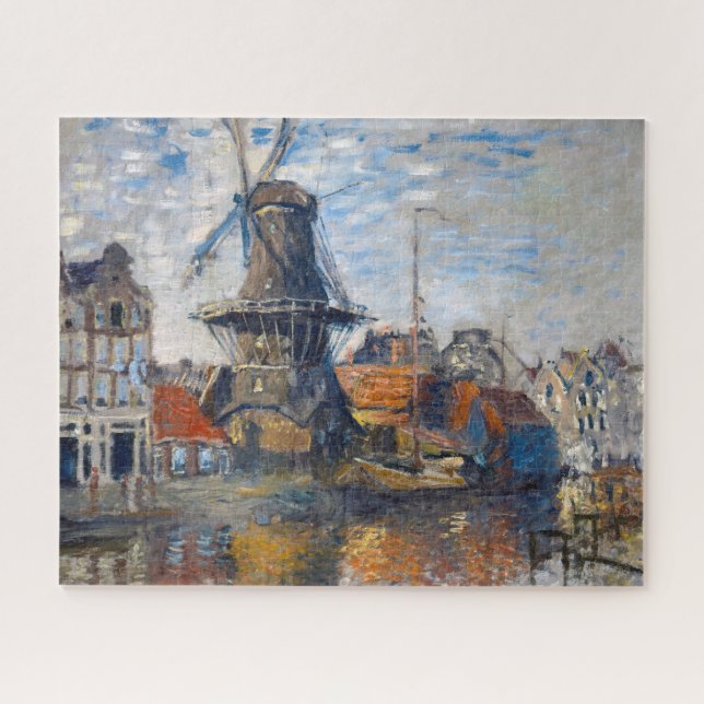 Puzzle Claude Monet - Windmill, Amsterdam (Horizontal)