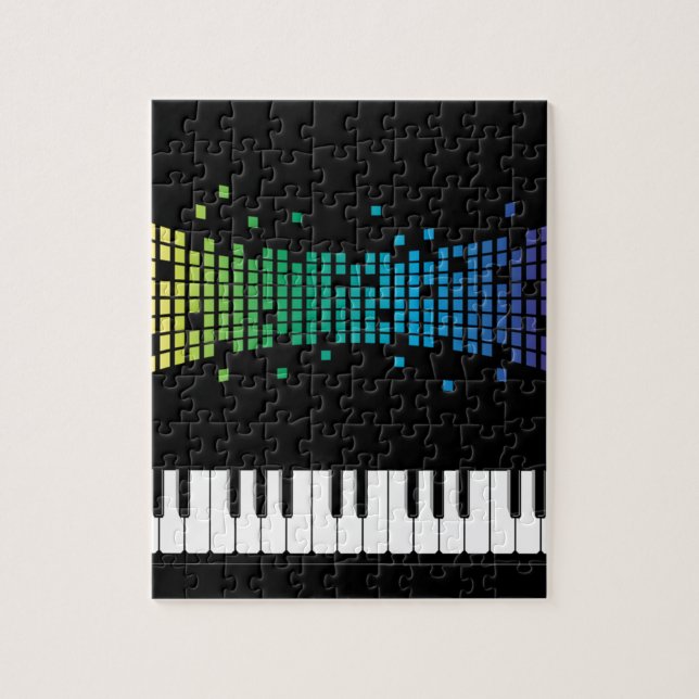 Puzzle Clavier instrumental piano de musique multicolore (Vertical)