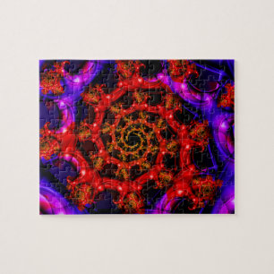 Puzzle Clearly   Art fractal rouge et bleu