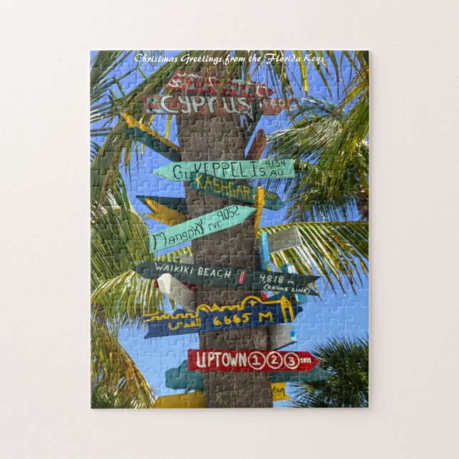 Puzzle Clés de Floride. Vœux de Noël (Vertical)