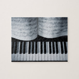 Puzzle Clés de piano et cahier de musique